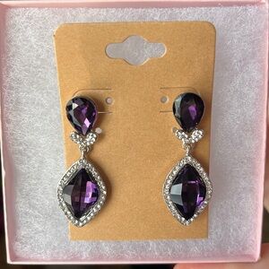Dark purple earrings